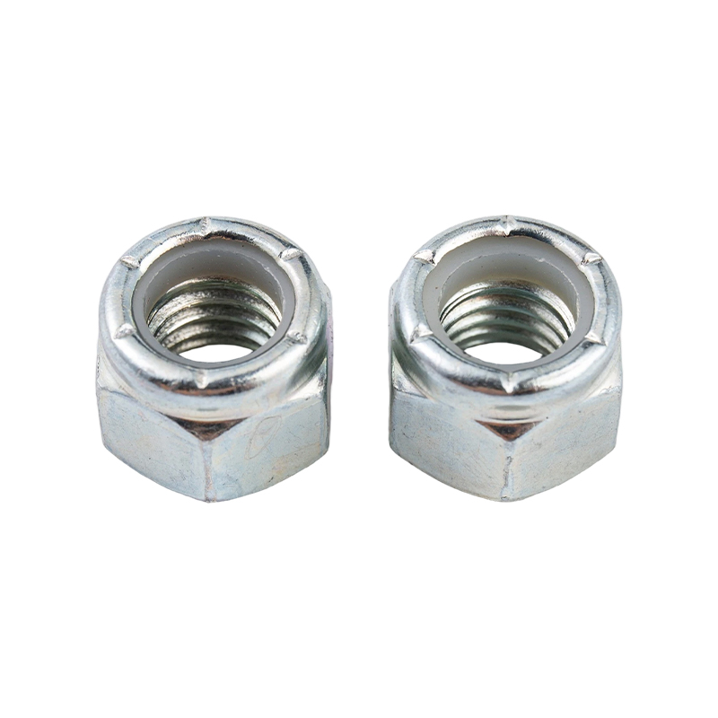 Carbon steel nylon anti-loosening at anti-slip self-locking locking hexagon nut