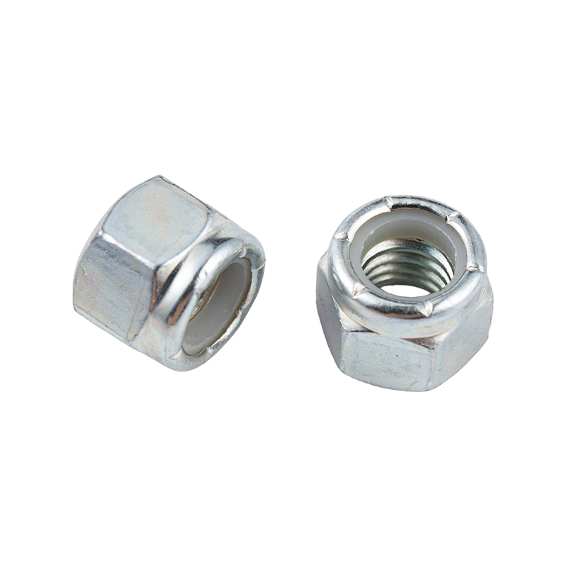 Carbon steel nylon anti-loosening at anti-slip self-locking locking hexagon nut