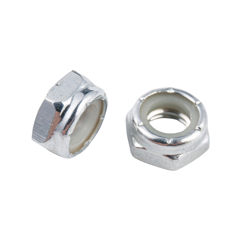 Carbon steel nylon anti-loosening at anti-slip self-locking locking hexagon nut