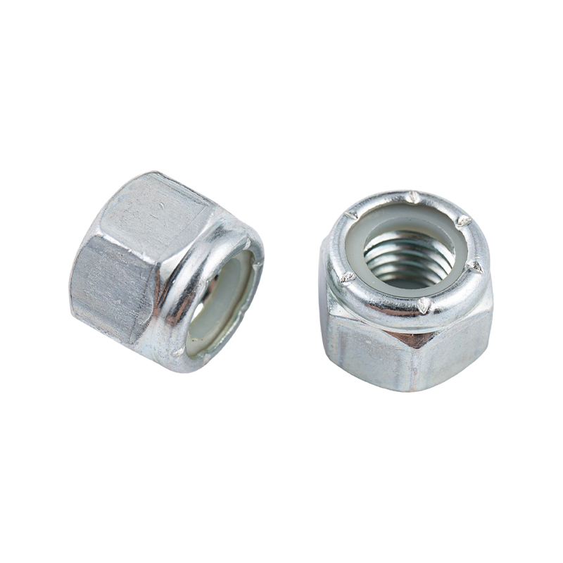 Carbon steel nylon anti-loosening at anti-slip self-locking locking hexagon nut