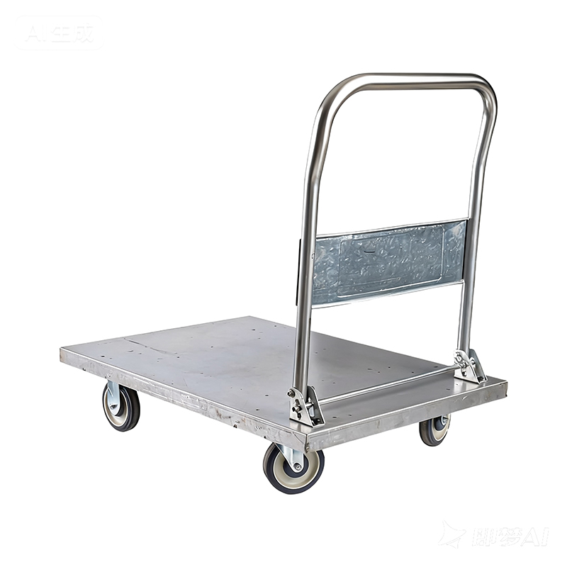 heavy-duty na steel trolley, cargo trolley, transporter, household flatbed trolley, portable trailer, folding small trolley, hand- pulled trolley