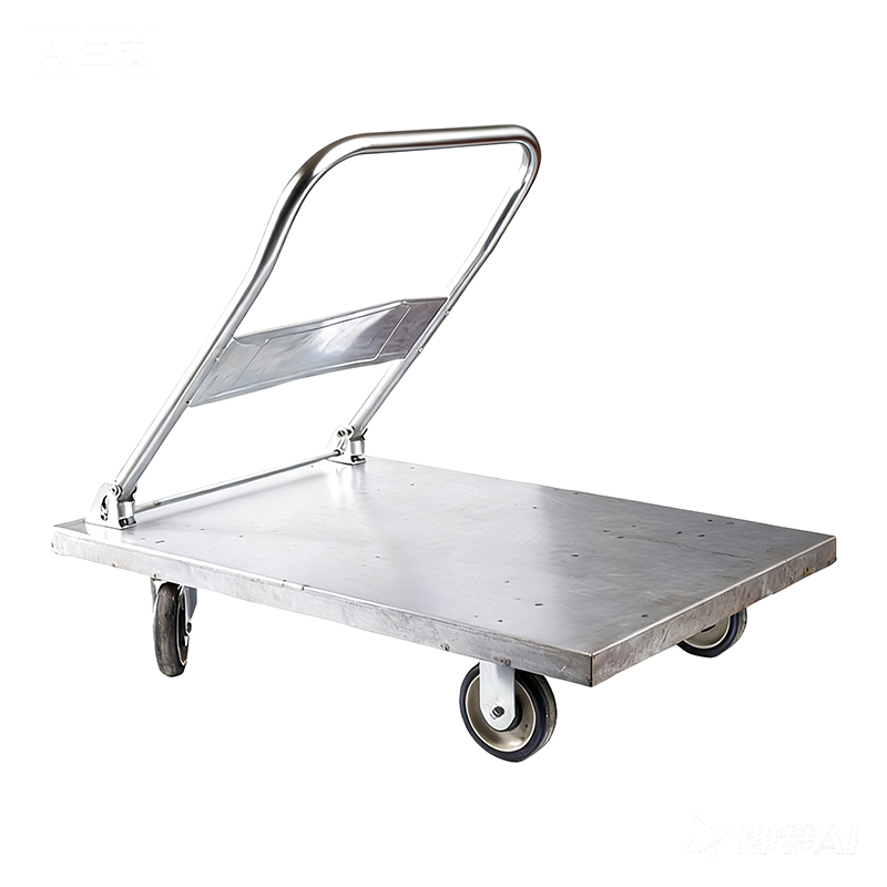 heavy-duty na steel trolley, cargo trolley, transporter, household flatbed trolley, portable trailer, folding small trolley, hand- pulled trolley